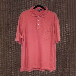 Cremieux Classics Men's Polo Shirt Large Red Heather 100% Cotton Great Condition